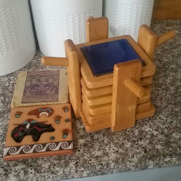 Wood Coaster Set - Picture 3 of 6